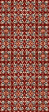 Paisleys zarif çiçek desenli arkaplan duvar kâğıdı illüstrasyonu. Klasik stil, modern 3D çizgili sanat eseri, kırmızı ve kahverengi desenli çiçek yaprakları ve süslemeleri..