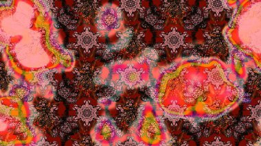 Raster stili kumaş deseni. Çiçekler suluboya çizim deseni.