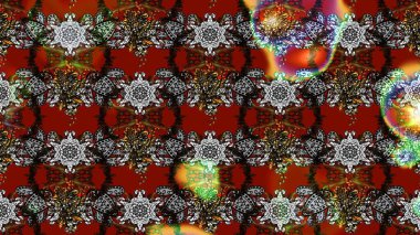 Küçük çiçekte güzel bir desen. Küçük renkli çiçekler. Motley illüstrasyonu. Moda baskıları için zarif bir şablon. Gri ve kırmızı çiçekli bahar çiçekleri.