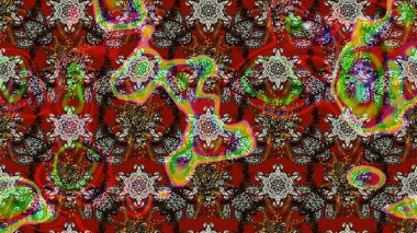 Kızılderili desenli desenli desenli şal deseni. Tekstil, tebrik kartı, boyama kitabı, telefon kılıfı baskısı için kullanılabilir. Etnik Mandala süsü. Raster Henna dövme stili.