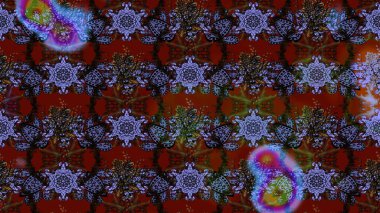 Suluboya, elle çizilmiş. Eskiz arkaplan modeli. Raster illüstrasyonu. Kahverengi ve kırmızı yapraklı yabani çiçekler.