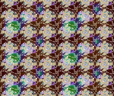 Güzel kumaş deseni. Güzel eskiz şekli. Raster çiçekli arka plan. Yazdır. Düz Çiçek Elementleri Tasarımı. Renkli Yaz Teması çizim şablonu.