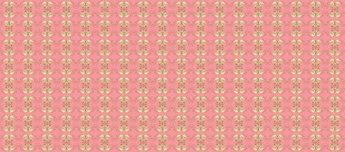 Noel, kar tanesi, yeni yıl 2019. Pembe ve bej renklerde altın elementlerle kusursuz klasik desen.