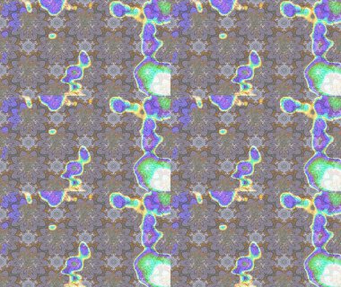 Gri renkli etnik çiçekli zarif eskiz deseni. Asya Tekstil 'inde Raster Çiçek İllüstrasyonu.