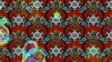 Kahverengi ve kırmızı renkte çiçekler. Raster illüstrasyonu. Çizim çiçek deseni duvar kağıdı için kullanılabilir.