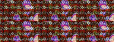 Dallı bahar çiçekleri ile desen, kahverengi ve gri renkler ile çiçek silueti. Raster deseni.