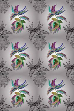 Hediye ambalaj kağıdı, tebrik kartları, posterler ve pankart tasarımı. Raster düz çiçekleri pürüzsüz desen. Çiçekler beyaz, kırmızı ve gri renklerde.