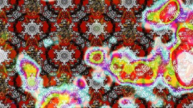 Çiçek ve yapraklı çiçek deseni. Küçük çiçekli şirin bir desen. Raster illüstrasyonu.