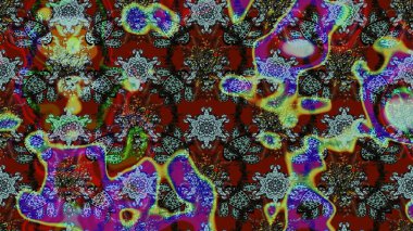 Kahverengi ve gri renkli çiçekler. Renkli Bahar Teması eskiz kalıbı. Güzel çiçek deseni. Düz Çiçek Elementleri Tasarımı.