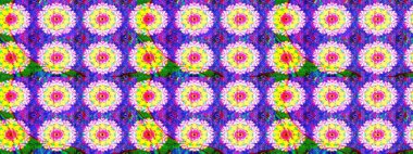 Düz Çiçek Elementleri Tasarımı. Renkli Yaz Temalı eskiz kalıbı. Raster çiçekli arka plan. Güzel eskiz şekli. Güzel kumaş deseni. Yazdır.