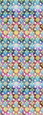 Çiçek deseni. Şatafatlı bahar bahçesi dokusu. Raster illüstrasyonu. Mavi ve nötr renklerde çiçekler. Çiçekler mavi ve nötr renklerde pürüzsüz.