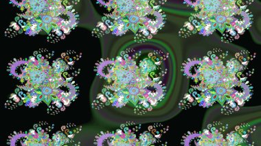 Hoş bir çiçek geçmişi var. Küçük bir çiçekte eskiz deseni. Raster illüstrasyonu. Güzel kumaş deseni.