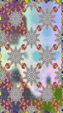 Çiçeksiz desenli arka plan, yaz çiçekleri. Gri ve nötr renkte çiçekler. Düz Çiçek Elementleri Tasarımı. Renkli Bahar Teması Kusursuz Arkaplan.