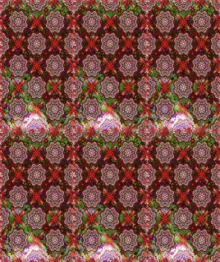 Raster illüstrasyonu. Çiçek duvar kâğıdı. Renkli, pürüzsüz desen. Kahverengi renkli şirin tekstil. Çiçek arka planı.