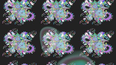 Karalama çiçekleri çizim kalıbı. Sanat ilham verici ve mavi tarzı çiçekler ve arkasında iz bırakır. Gri ve mavi el çizimi desen. Raster deseni.