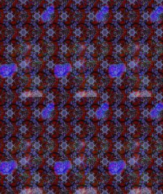 Raster illüstrasyonu. Şirin çiçekli eskiz deseni ve kahverengi renkli yapraklar, suluboya çiçek deseni, duvar kağıdı, kart veya kumaş için fayanslı.