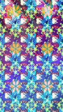 Güzel suluboya yaz çiçekleri deseni..