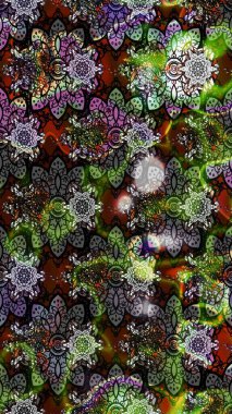 Raster illüstrasyonu. Küçük çiçekteki sevimli çiçek deseni. Gri renkli çiçekler.