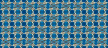 Süslü raster dekorasyonu. Lüks, kraliyet ve Viktorya dönemi konsepti. Altın element mavi, gri ve nötr renklerde. Klasik barok çiçekli desenli altın rengi mavi, gri ve nötr..