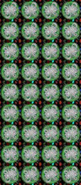 Altın desenli çiçek dekoru. Çizgi sanatı tasarım şablonu için kusursuz sınır. Yeşil ve siyah renklerde altın element. Doğu tarzı element. Davetiyeler, kartlar, web sayfası için Raster illüstrasyonu.