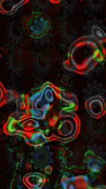 Küçük çiçekteki sevimli çiçek deseni. Siyah ve gri renkte çiçekler.