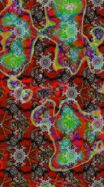 Sketch Colour Spring Theme eskiz kalıbı. Düz Çiçek Elementleri Tasarımı. Sevimli çiçek raster deseni. Gri ve kahverengi renkte çiçekler.