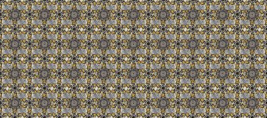Traditional classic golden raster pattern on gray, brown and black colors with golden elements. Seamless oriental ornament in the style of baroque.