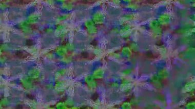 Renkli unsurlarla hareketli arka plan görüntüleri. Çiçekler. Eski model. Bayrak tarzı. Video kaydı. Şablon. Döngü. Kusursuz..