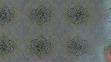 Renkli unsurlarla hareketli arka plan görüntüleri. Çiçekler. Eski model. Bayrak tarzı. Video kaydı. Şablon. Döngü. Kusursuz..