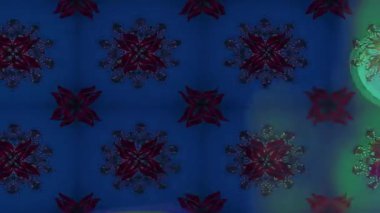 Renkli unsurlarla hareketli arka plan görüntüleri. Çiçekler. Eski model. Bayrak tarzı. Video kaydı. Şablon. Döngü. Kusursuz..