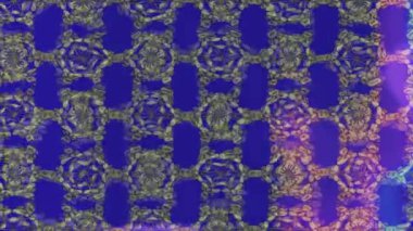 Renkli unsurlarla hareketli arka plan görüntüleri. Çiçekler. Eski model. Bayrak tarzı. Video kaydı. Şablon. Döngü. Kusursuz..