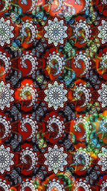 Hint çiçek liyada madalyon deseni. Etnik Mandala süsü. Tekstil, tebrik kartı, boyama kitabı, telefon kılıfı baskı için kullanılabilir. Raster Kına dövme tarzı.