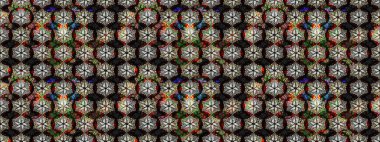 Düz Çiçek Elementleri Tasarımı. Raster. Renkli Bahar Teması çizim şablonu.