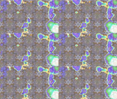 Gri renkli etnik çiçekli zarif eskiz deseni. Asya Tekstil 'inde Raster Çiçek İllüstrasyonu.