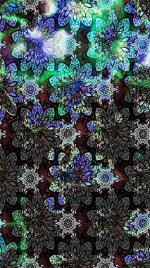 Raster - stok. Gri ve siyah çiçekli eskiz deseni, suluboya çiçek deseni, sevimli çiçek, duvar kağıdı, kart veya kumaş için fayanslı.