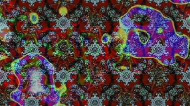 Çiçek kompozisyonu, el boyası, hassas şablon. Sevgililer günü ve tebrik kartı konsepti için şık bir davetiye. Kahverengi ve kırmızı renkte manzaralı çiçek deseni. Üst görünüm, yumuşak biçim.