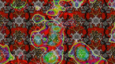 Çiçekli karalama şeklinde Raster çiçek deseni. Kahverengi ve gri renkli çiçekler. Nazikçe, güzel çiçek arkaplanı..