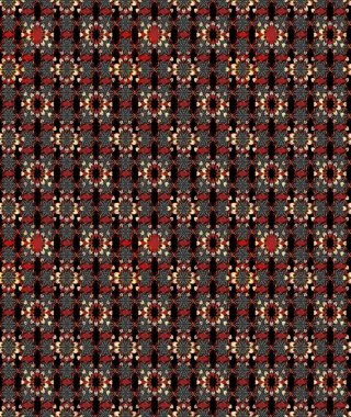 Raster düz çiçek çizim deseni. Hediye ambalaj kağıdı, tebrik kartları, posterler ve pankart tasarımı. Siyah ve kahverengi renkte çiçekler.