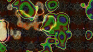 Raster illüstrasyonu. Kahverengi ve gri renkli çiçekler. Çiçek desenli eskiz, vuruşlar, sıçramalar, yaz çiçekleri..