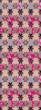 Raster illüstrasyonundaki çiçek desenli çizim. Suluboya tarzında nötr renkler üzerine çiçekler.