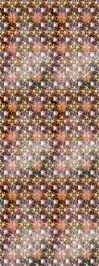 Düz Çiçek Elementleri Tasarımı. Renkli Bahar Teması eskiz kalıbı. Çiçekli çizim şekli. Kahverengi ve nötr renkte çiçekler.