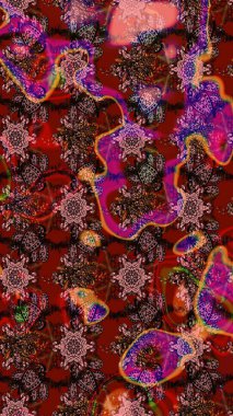 Küçük çiçekteki sevimli çiçek deseni. Raster illüstrasyonu. Modaya uygun kumaş deseni. Tony 'nin kumaş desenini çiz.