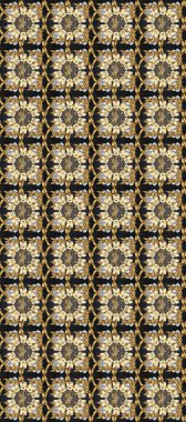 Kusursuz soyut bir arkaplan. Raster illüstrasyonu. Oriental raster klasik gri, kahverengi, bej ve altın desenli.