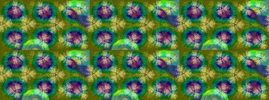 Çiçeksiz desenli arka plan. Yeşil ve mavi renkte çiçekler. Tişört baskısı için çiçek boyama rasteriName.