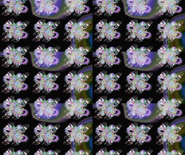 Çiçekler suluboya tarzında siyah ve nötr renklerde. Raster illüstrasyonunda çiçek deseni çizimi.