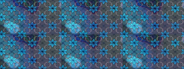 Robot resim tarzı mavi ve gri renkler. Raster illüstrasyonu. Raster illüstrasyonu. El yapımı çiçek ve bitki koleksiyonu. Sevimli karalama çiçekleriyle kusursuz çiçek deseni..