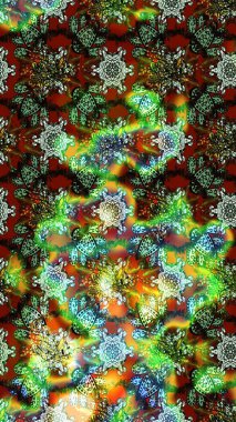 Küçük çiçekteki sevimli çiçek deseni. Robot resim. Raster illüstrasyonu.