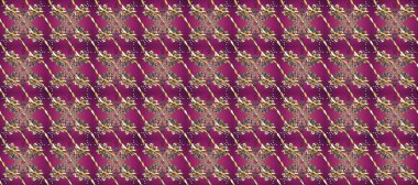 Paisleys zarif çiçek desenli arkaplan duvar kâğıdı çizimi. Klasik stil, güzel, modern, üç boyutlu sanat eseri. Altın ve mor, kahverengi ve gri desenli çiçek yaprakları ve süslemeleri var.