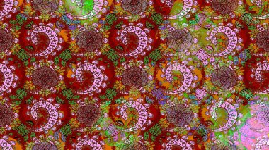 Etnik Mandala süsü. Raster Henna dövme stili. Kızılderili desenli desenli desenli şal deseni. Tekstil, tebrik kartı, boyama kitabı, telefon kılıfı baskısı için kullanılabilir.