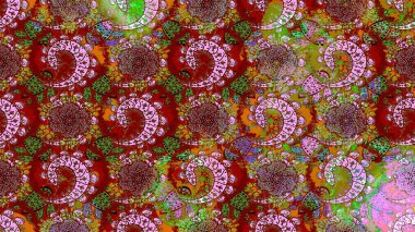 Etnik Mandala süsü. Raster Henna dövme stili. Kızılderili desenli desenli desenli şal deseni. Tekstil, tebrik kartı, boyama kitabı, telefon kılıfı baskısı için kullanılabilir.